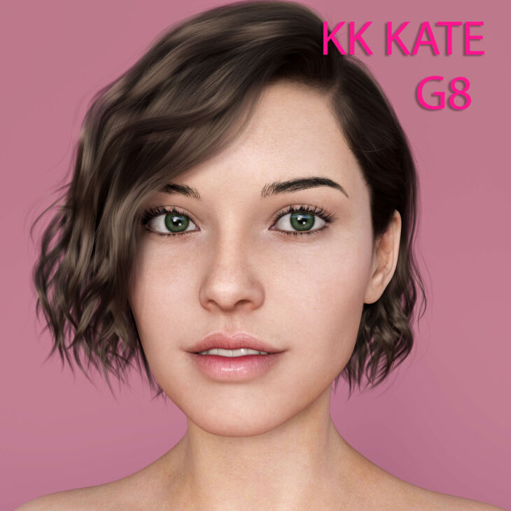 Kk Kate Character for Genesis 8, 8.1 Female_DAZ3D下载站