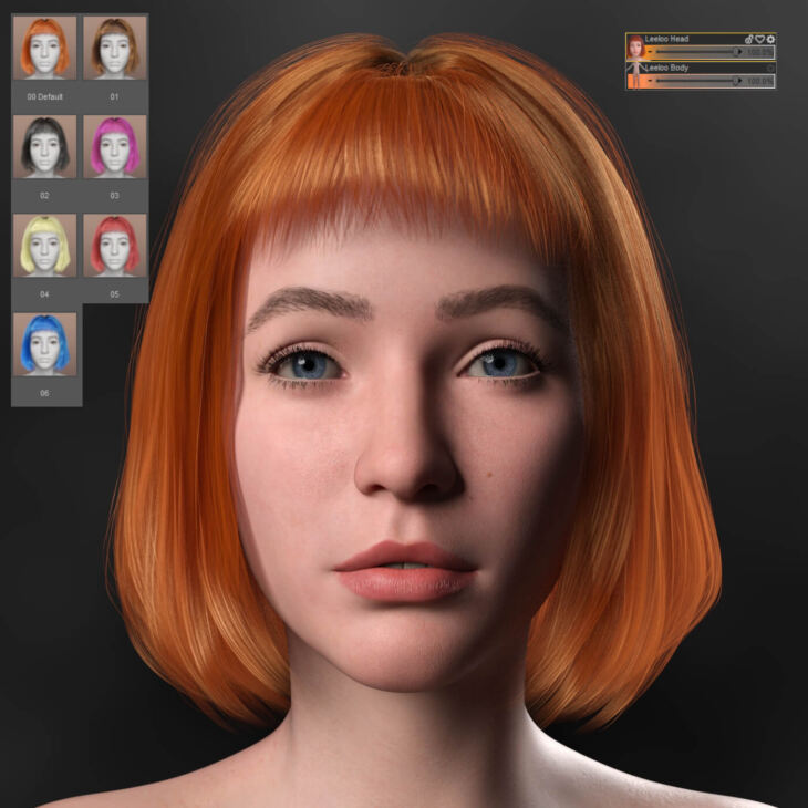 Leeloo for Genesis 9 With Hair and Pro Textures_DAZ3DDL