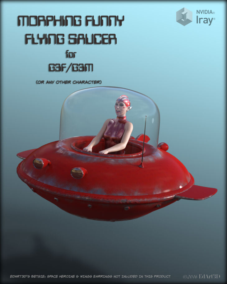 Morphing Funny Flying Saucer for G3F/G3M_DAZ3D下载站