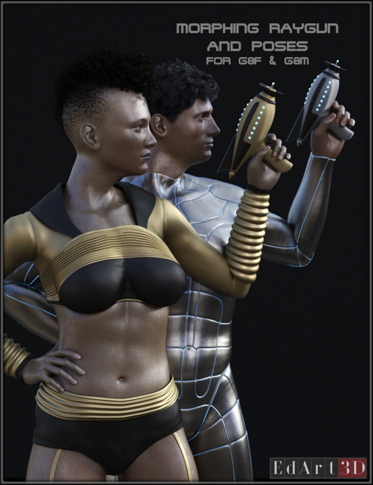 Morphing SciFi RayGun for G8F and G8M_DAZ3DDL
