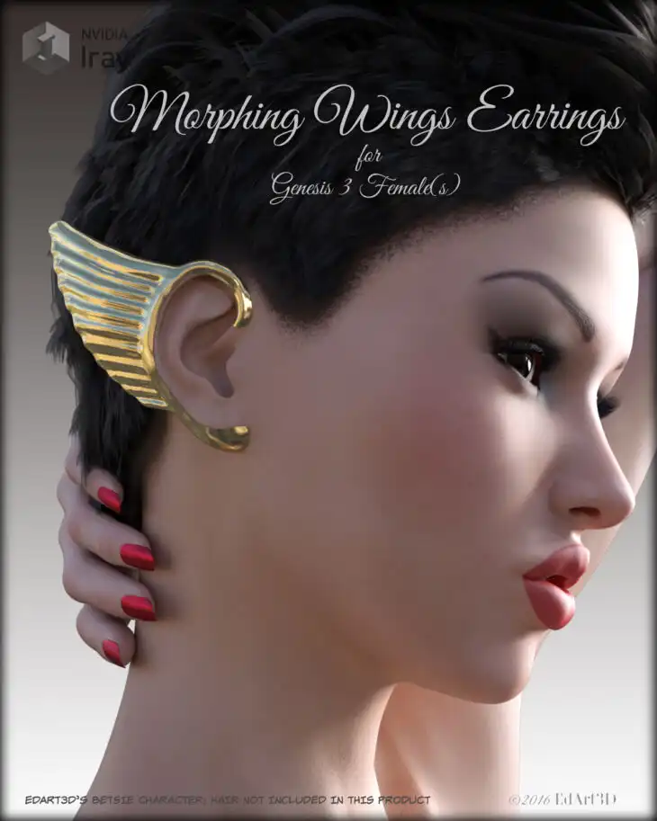 Morphing Wings Earrings for G3F_DAZ3DDL