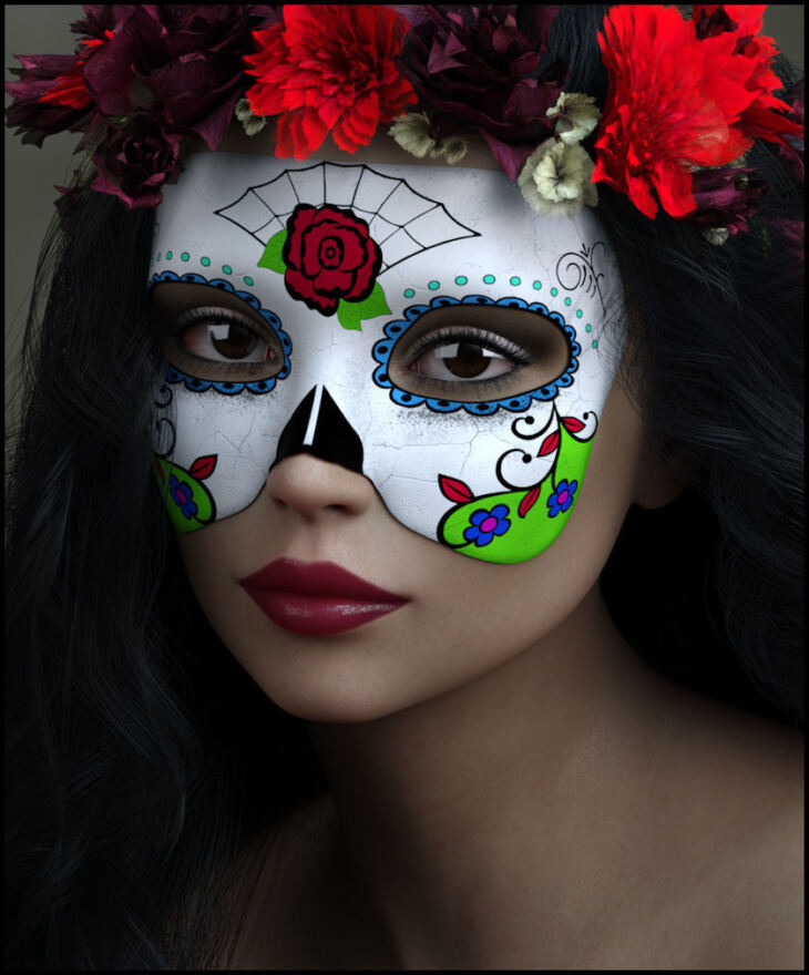 Painted Skin: Masks for G8F and G8.1F_DAZ3DDL