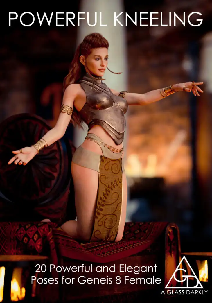 Powerful Kneeling Poses For Genesis 8,8.1 Female_DAZ3DDL