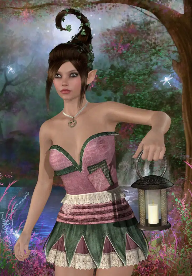 Ruavia Hair for V4, Dawn_DAZ3DDL