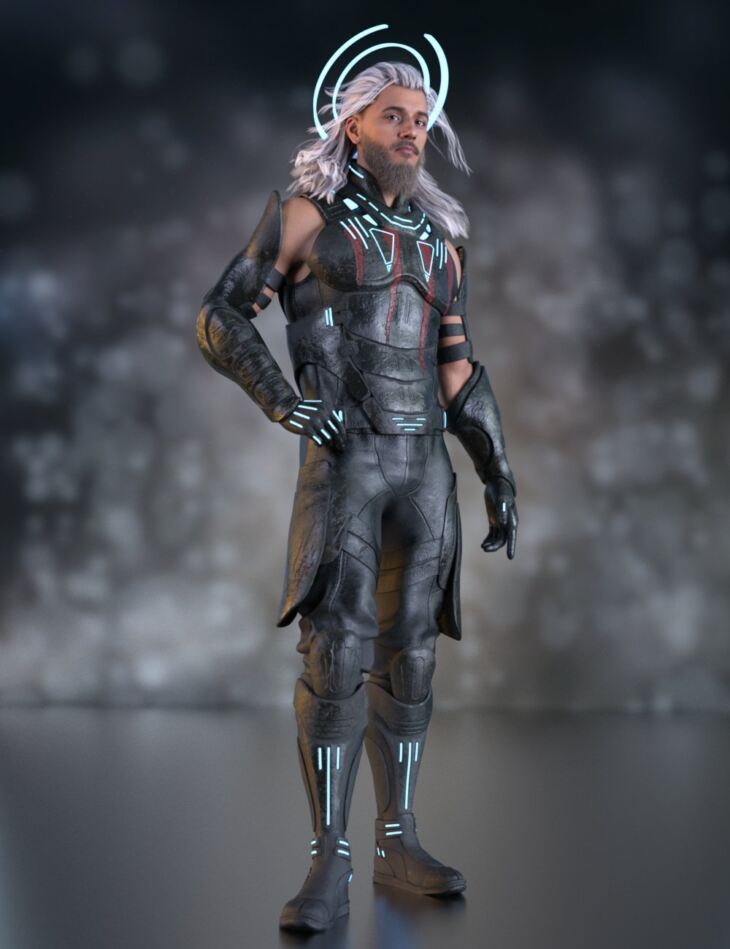 Sci-Fi God Armor Outfit for Genesis 9_DAZ3D下载站
