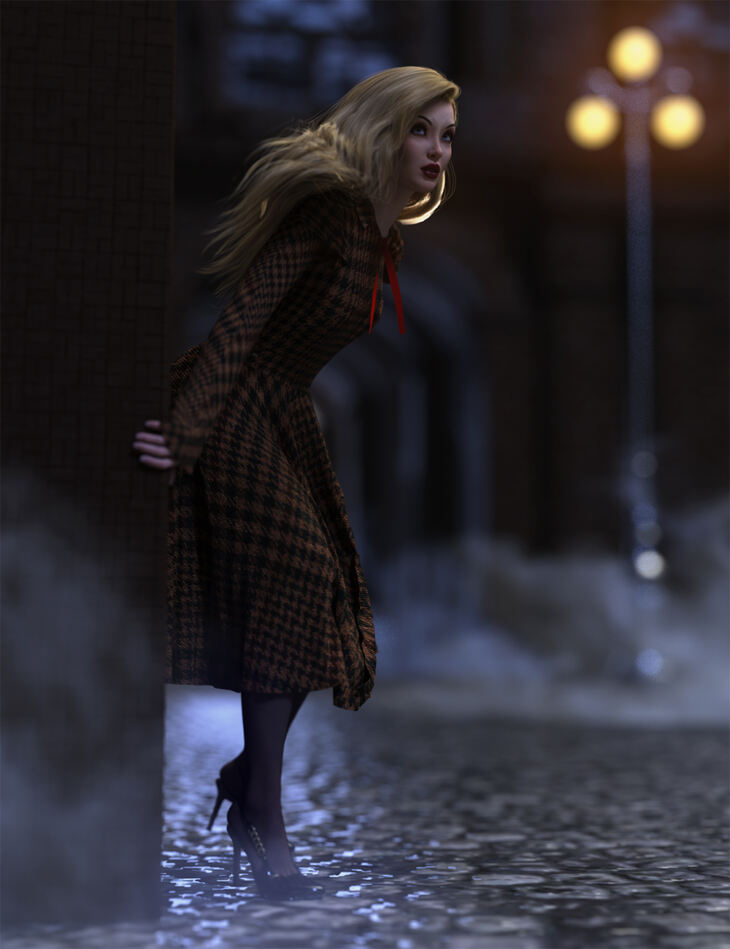 Shadow Walker Poses for Genesis 9, 8 and 3 Female_DAZ3D下载站