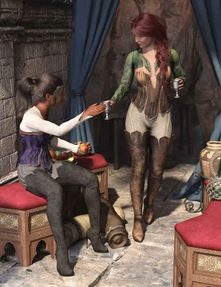Silent Woods Fantasy Ranger Outfit Textures_DAZ3DDL