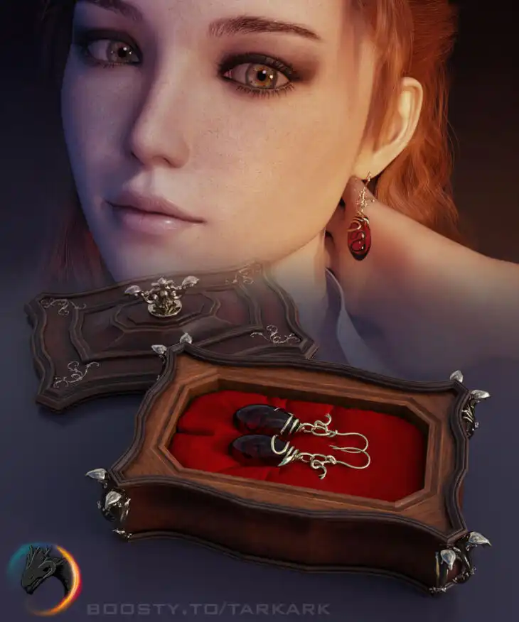 Snake Earrings for Genesis 8, 8.1 Female, Genesis 9 Feminine_DAZ3DDL