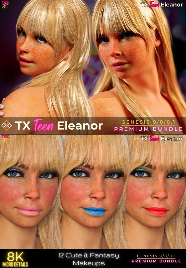 TX Teen Eleanor Premium Bundle for G9 G8 G8.1_DAZ3D下载站