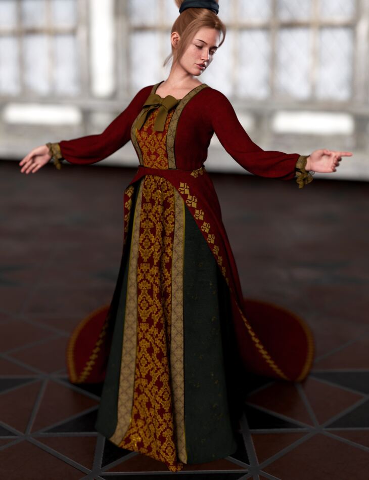 Texture Expansion for dForce Gown of Fantasy 6_DAZ3D下载站