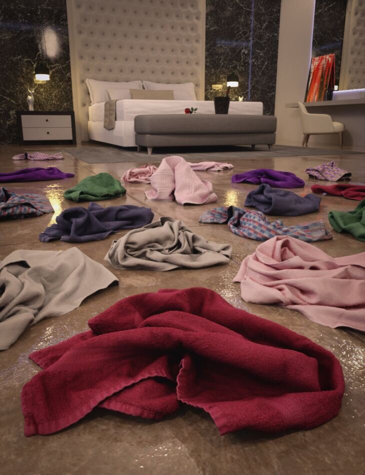 Towels On The Floor_DAZ3D下载站