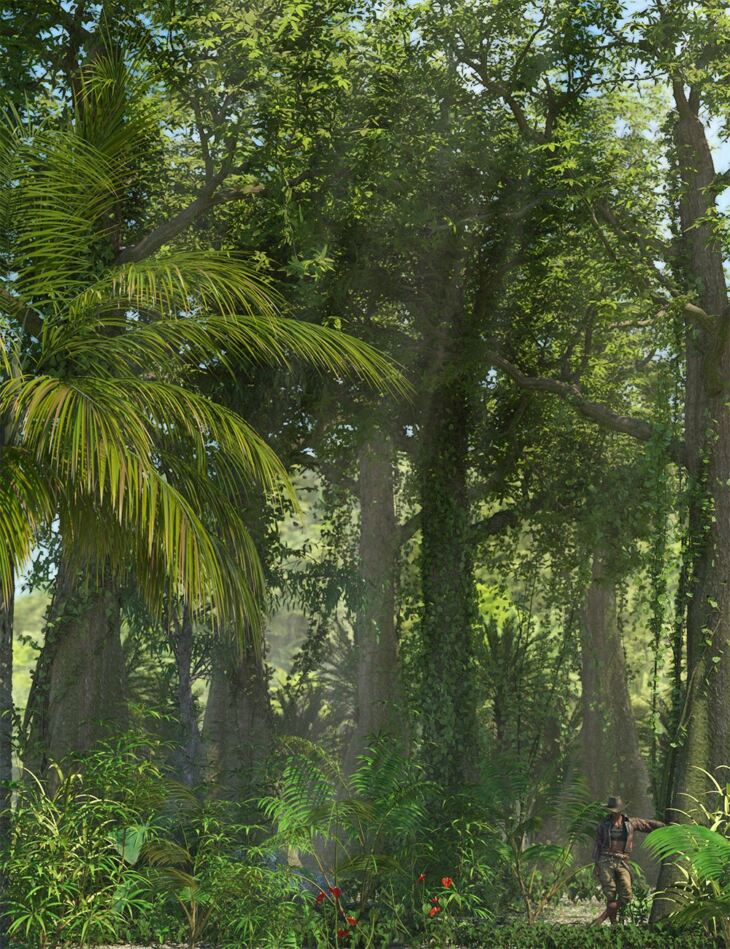 Tropical Plants Vol 3 – Rainforest Trees and Vines_DAZ3DDL