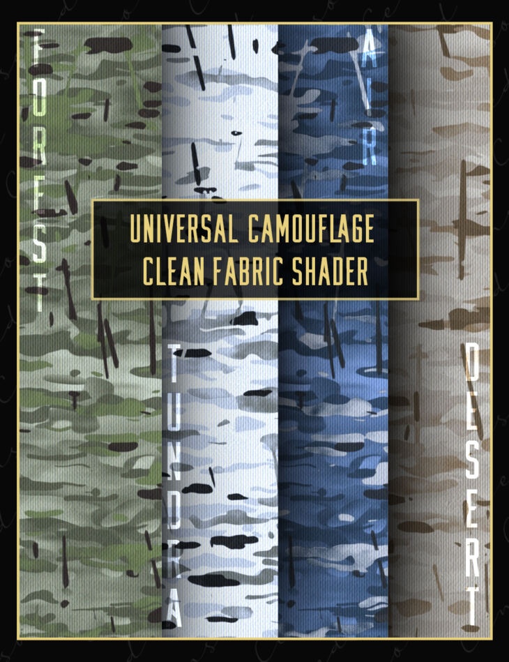 Universal Camouflage Clean Fabric Shader_DAZ3DDL