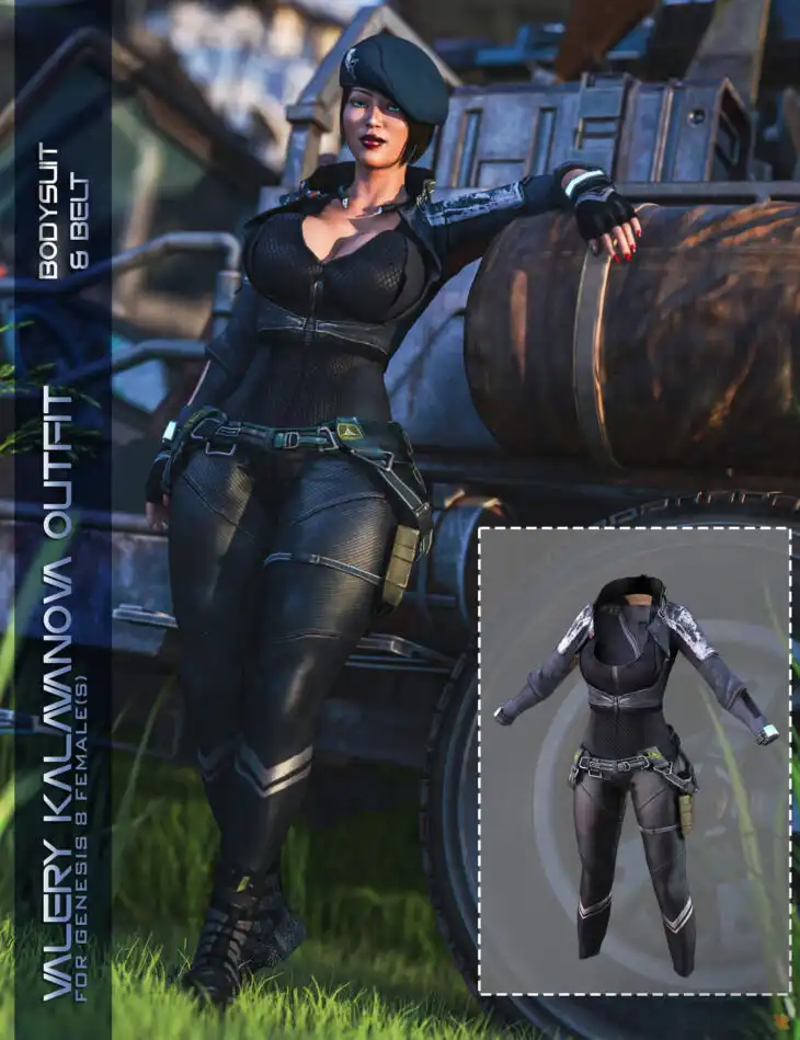 Valery Kalavanova Bodysuit Outfit for G8F_DAZ3DDL