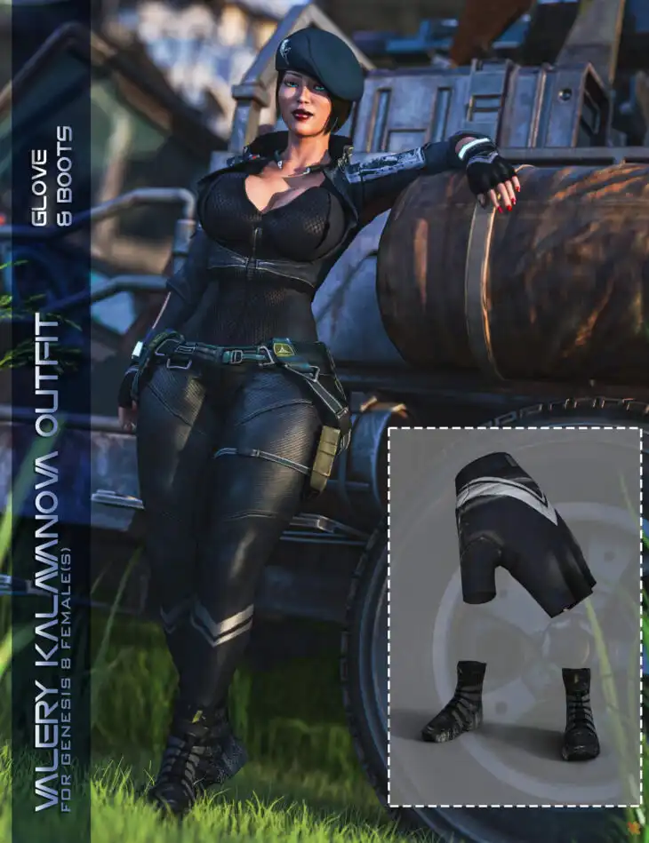 Valery Kalavanova Glove & Boots for G8F_DAZ3DDL