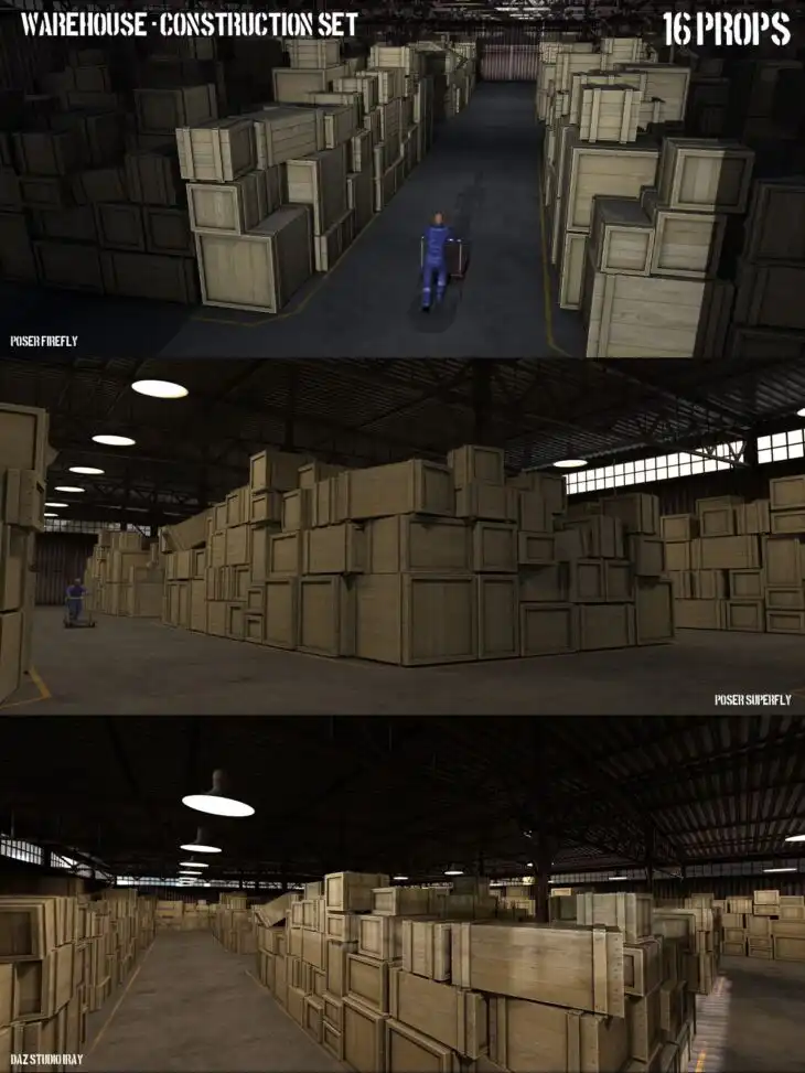Warehouse Construction Set_DAZ3DDL