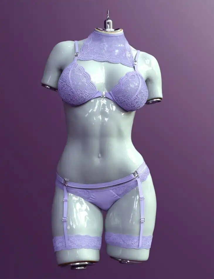 X Fashion Kitty Lingerie Set for Genesis 9_DAZ3DDL
