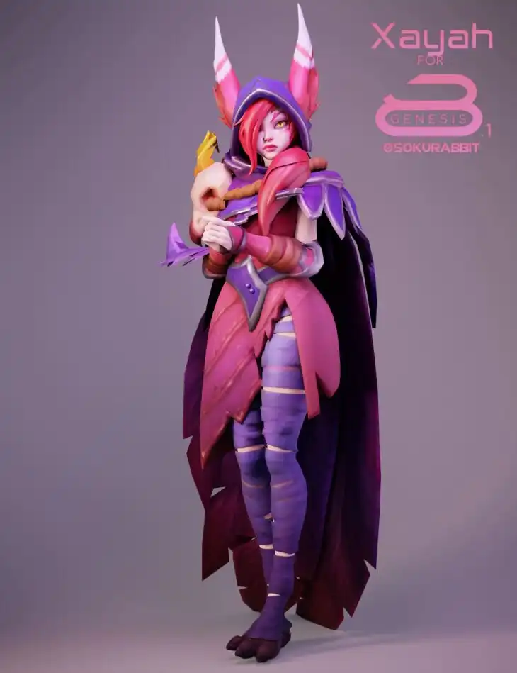Xayah For Genesis 8 And 8.1 Females_DAZ3DDL