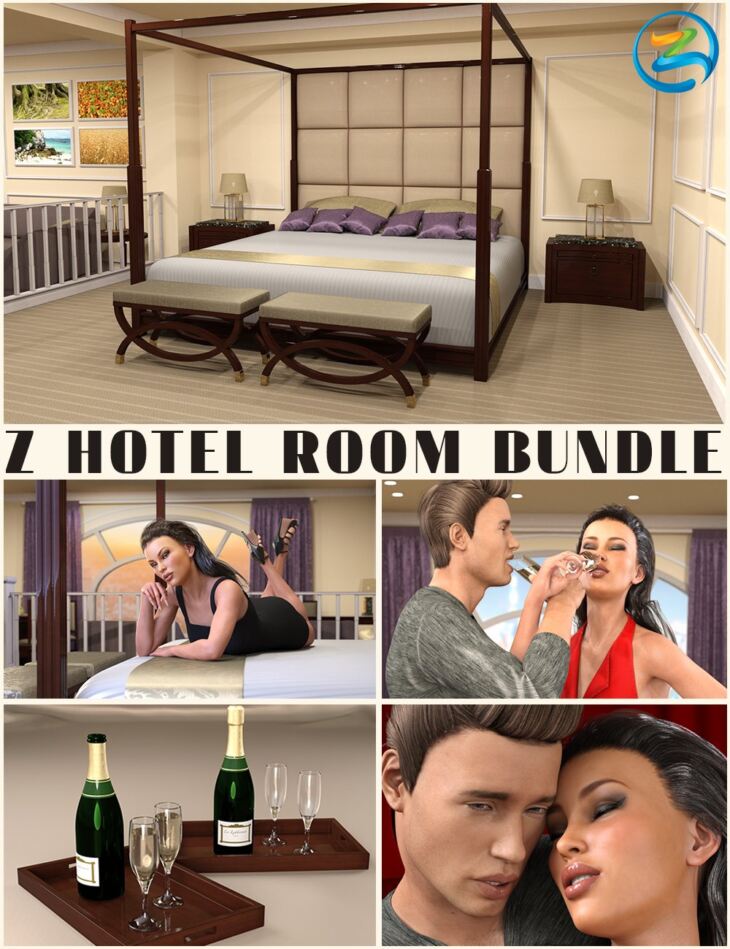 Z Hotel Room Bundle_DAZ3D下载站