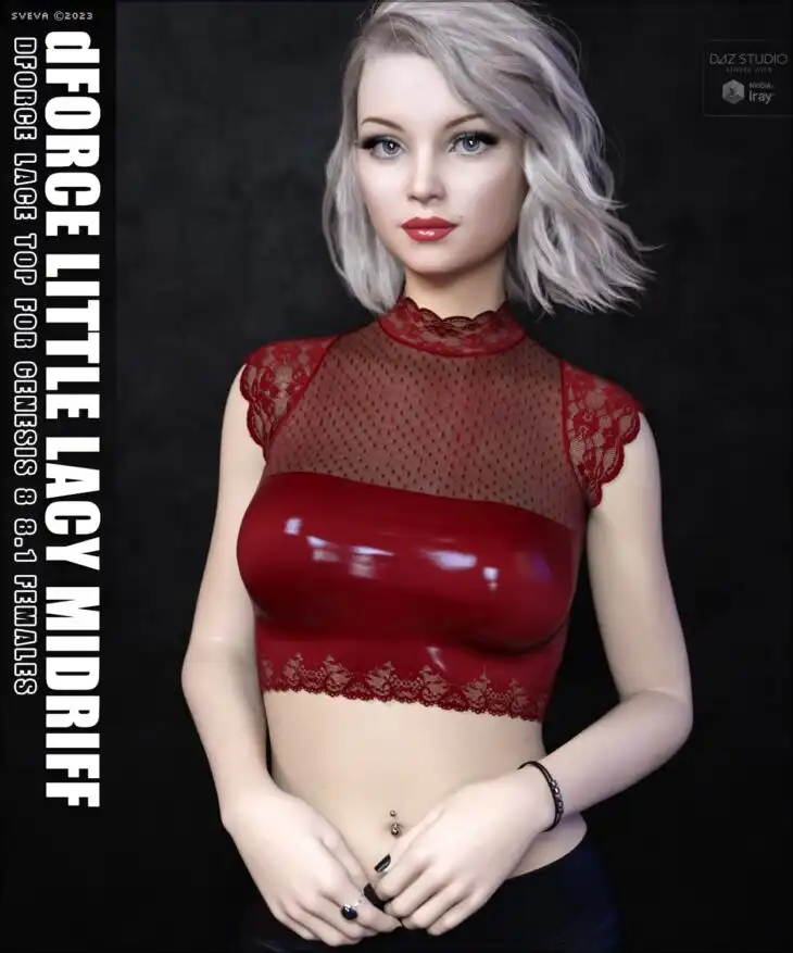 dForce Little Lacy Midriff G8G8.1F_DAZ3D下载站