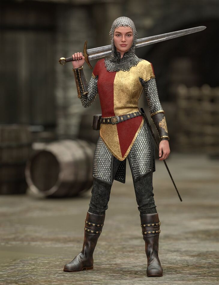 dForce Padded Armor and Chainmail for Genesis 9_DAZ3DDL