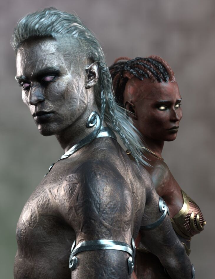 AB Horror Elves Skins and Shaders for Genesis 9_DAZ3D下载站