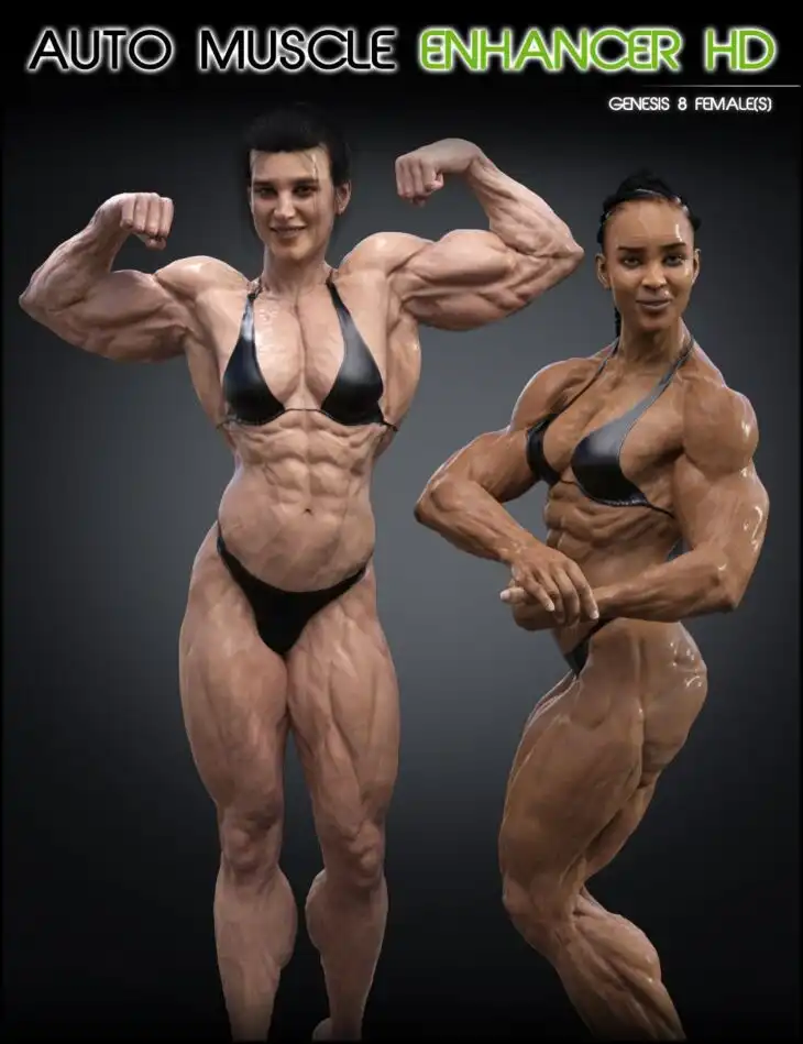 Auto Muscle Enhancer HD For Genesis 8 Females_DAZ3D下载站