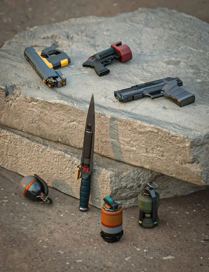 BW Cyberblade Operative Weapons for Genesis 9 and 8_DAZ3D下载站