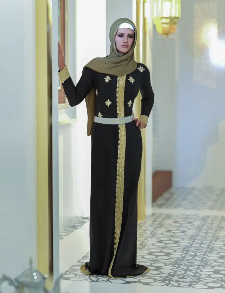 BW dForce Farah Hijab Outfit for Genesis 9, 8, and 8.1 Females_DAZ3D下载站