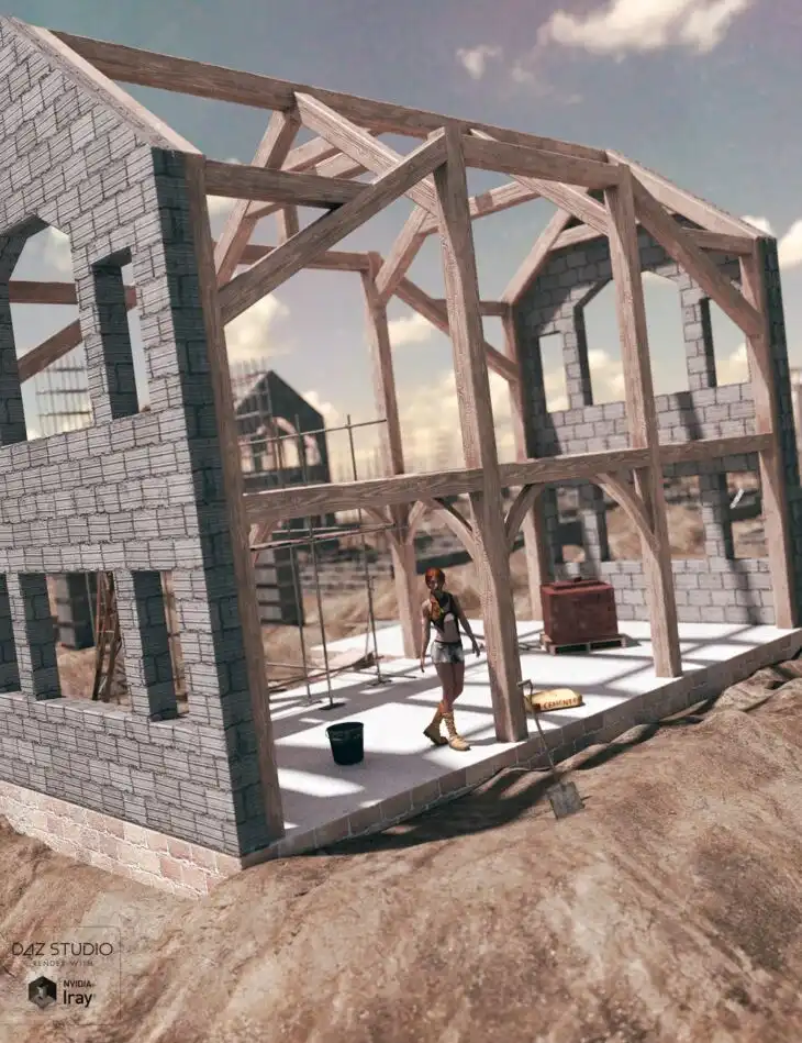 Building Site Buildings_DAZ3DDL