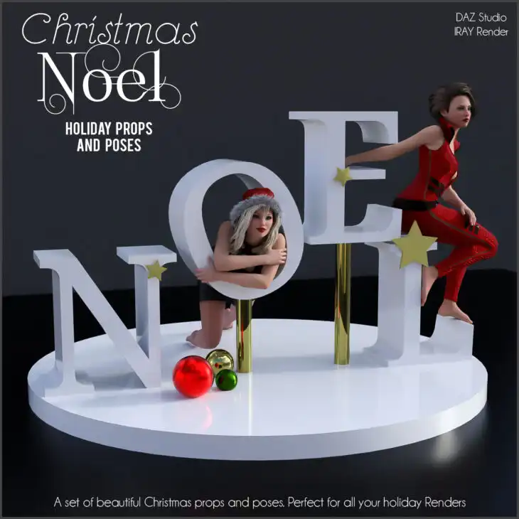 Christmas-NOEL Props and Poses_DAZ3D下载站
