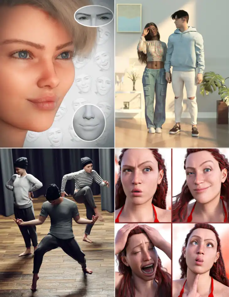 Essential Pose and Expressions Bundle_DAZ3DDL