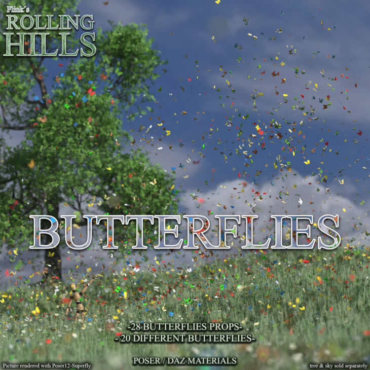 Flinks Rolling Hills – Butterflies_DAZ3D下载站