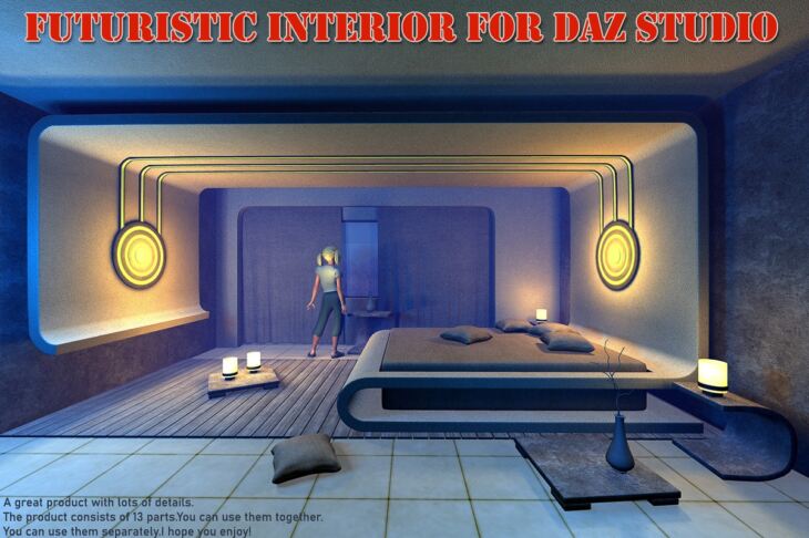 Futuristic interior for Daz Studio_DAZ3DDL