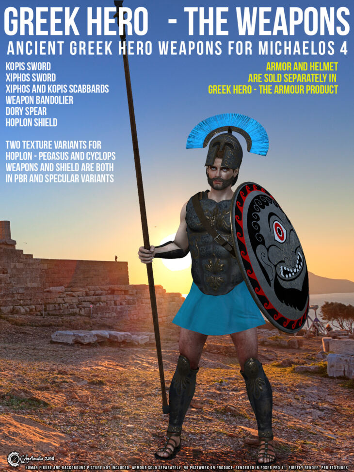 Greek Hero – The Weapons_DAZ3D下载站