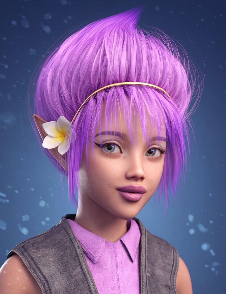 LI FlowerPot Hair for Genesis 9_DAZ3D下载站