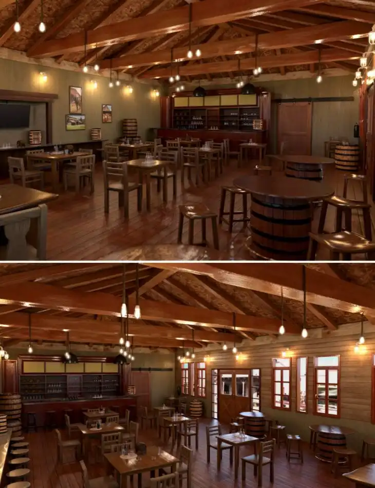 Old Interior Barn Bar_DAZ3DDL