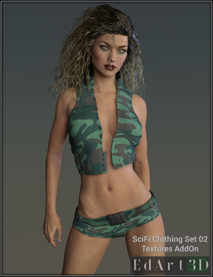 PBR Textures for SciFi Clothing Set 2 for G8F_DAZ3D下载站