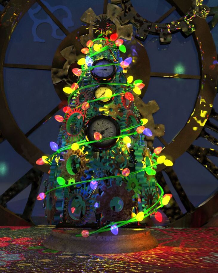 Steampunk Christmas Tree_DAZ3D下载站