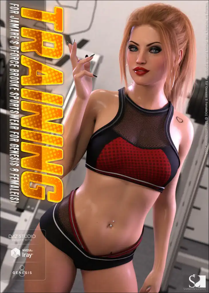 Training for JMR dForce Brooke Sportswear for Genesis 8 Female(s)_DAZ3DDL