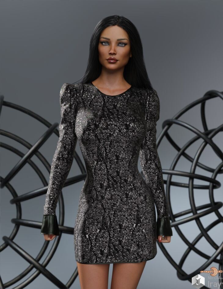 VERSUS – dForce Enchanted Dress Genesis 8-8.1F and G9_DAZ3D下载站
