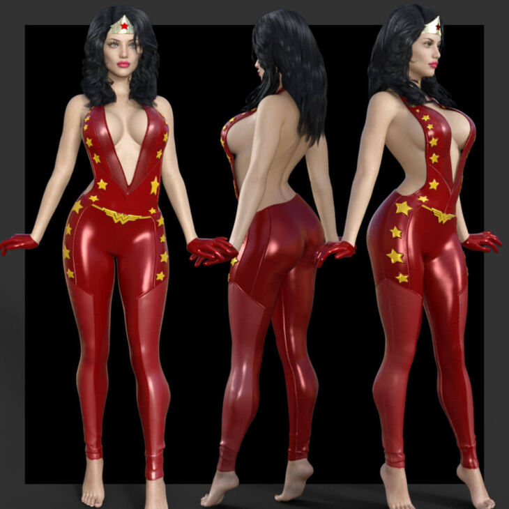 Wonder Woman Red Suit G8F_DAZ3D下载站