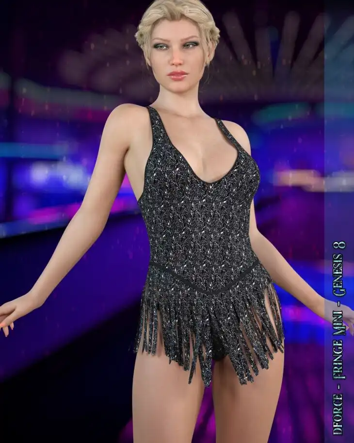 dForce – Fringe Mini – Genesis 8_DAZ3DDL