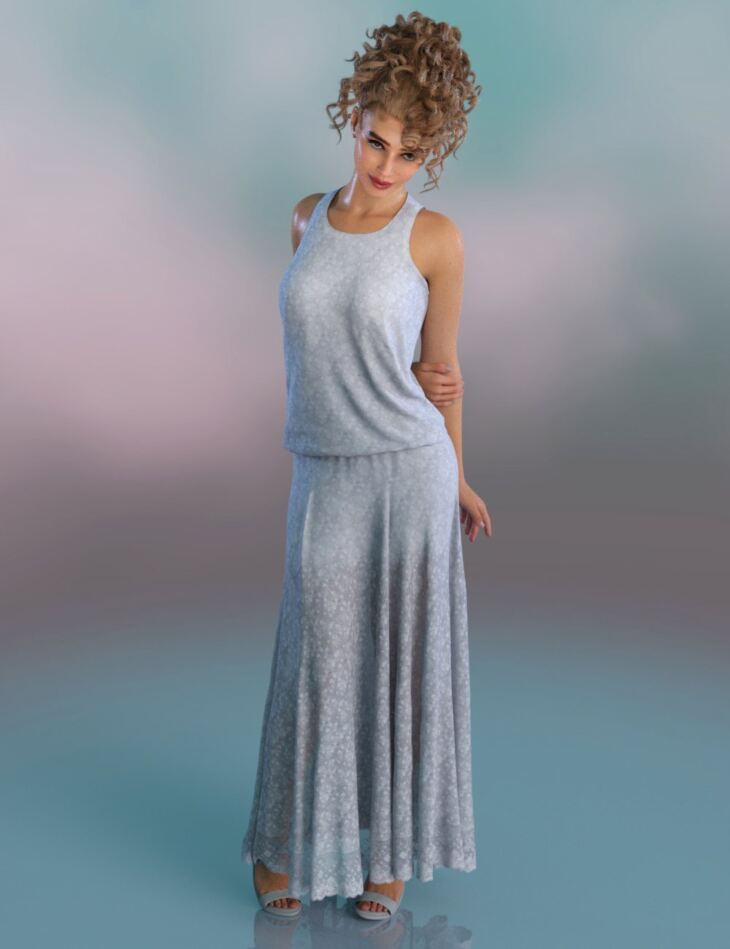 dForce Isadora Dress for Genesis 9_DAZ3D下载站