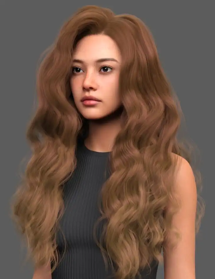 dForce PS Cintia Hair for Genesis 9_DAZ3D下载站