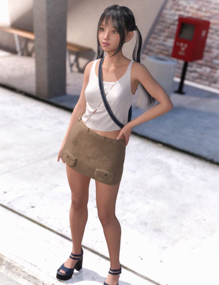 dForce Summer After Work Outfit for Genesis 8 and 8.1 Females_DAZ3D下载站