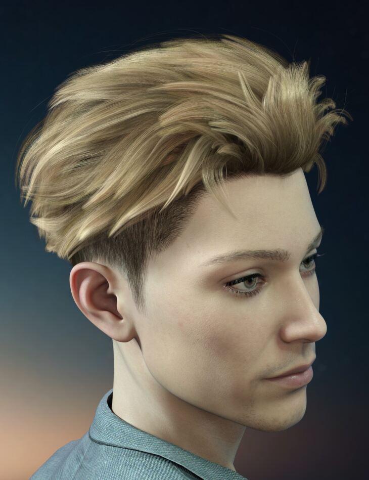 Antares Hair for Genesis 9, 8 and 8.1 Male_DAZ3D下载站