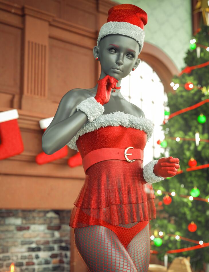 BW Molly Holiday Outfit For Genesis 9, Genesis 8, and 8.1 Females_DAZ3DDL