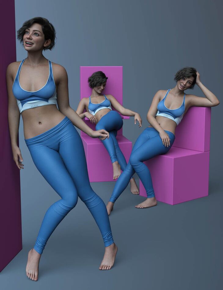 CDI Bad Posture Poses for Genesis 9 Feminine_DAZ3D下载站