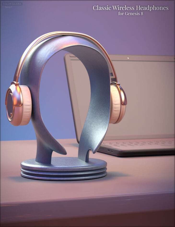 Classic Wireless Headphones for Genesis 8 and 8.1 Female and Males_DAZ3DDL